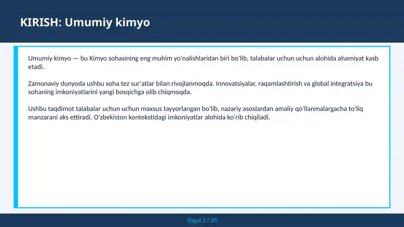 Umumiy kimyo 2