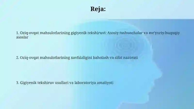 Oziq ovqat mahsulotlarining gigiyenik tekshirish ekspertizasi 2