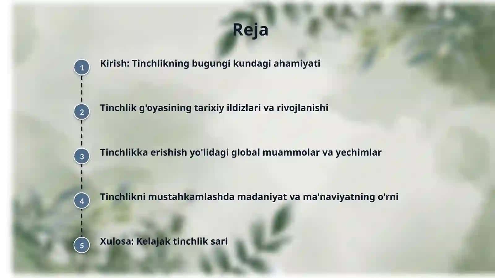 Tinchlik bering dunyoga 2