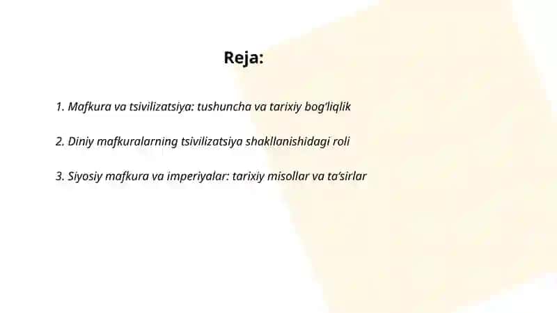 Mafkura va svilizatsiya ular oʻrtasidagi tarixiy aloqadorlik 2