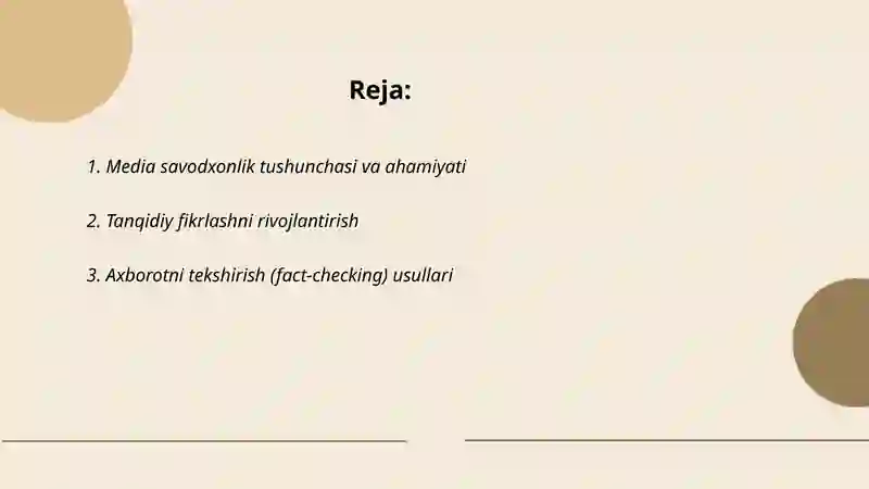 Media savodxonlikni qanday oshirish mumkin 2