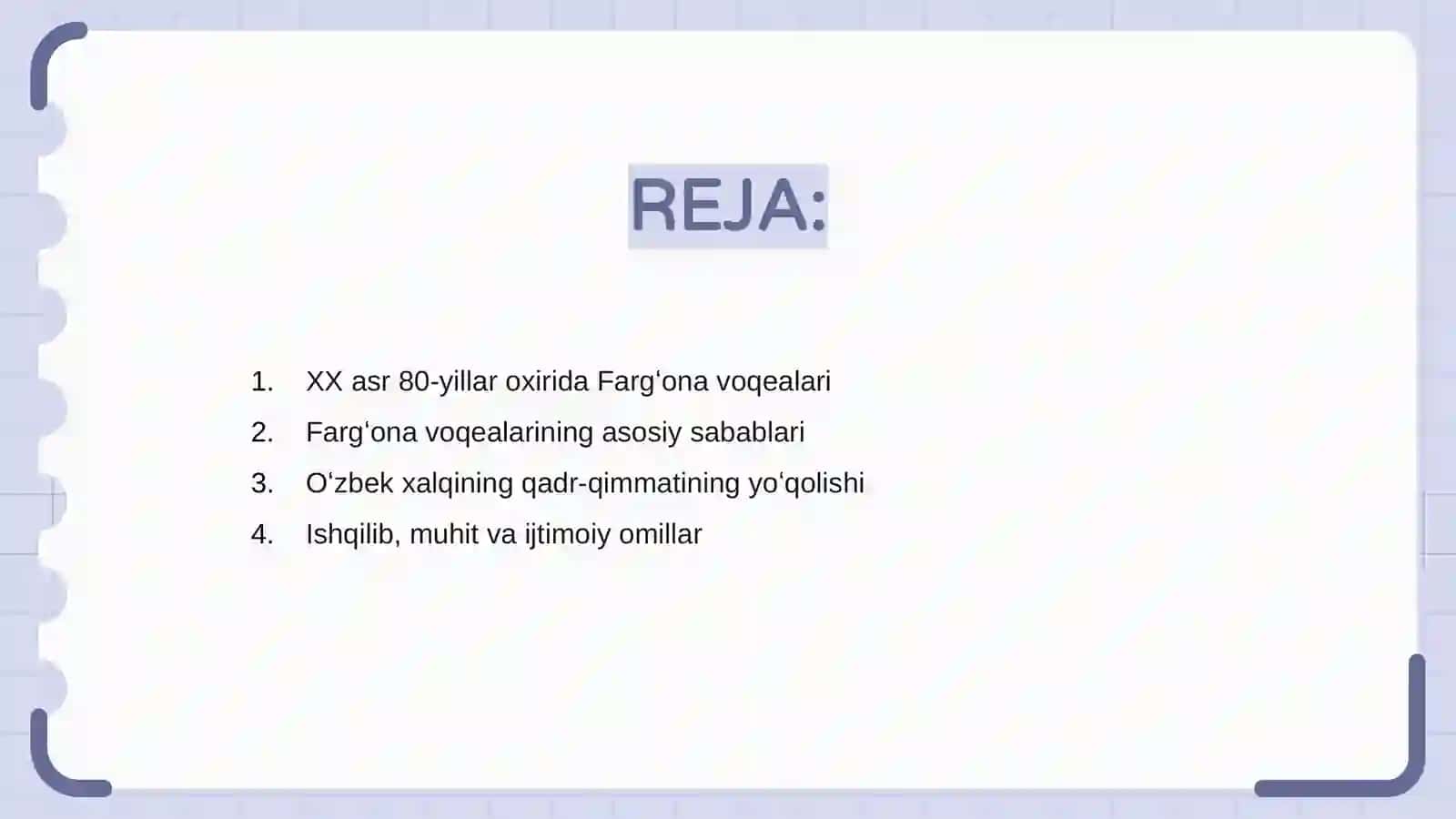 XX asr 80 yillar oxirida roʻy bergan Fargʻona voqealari 2