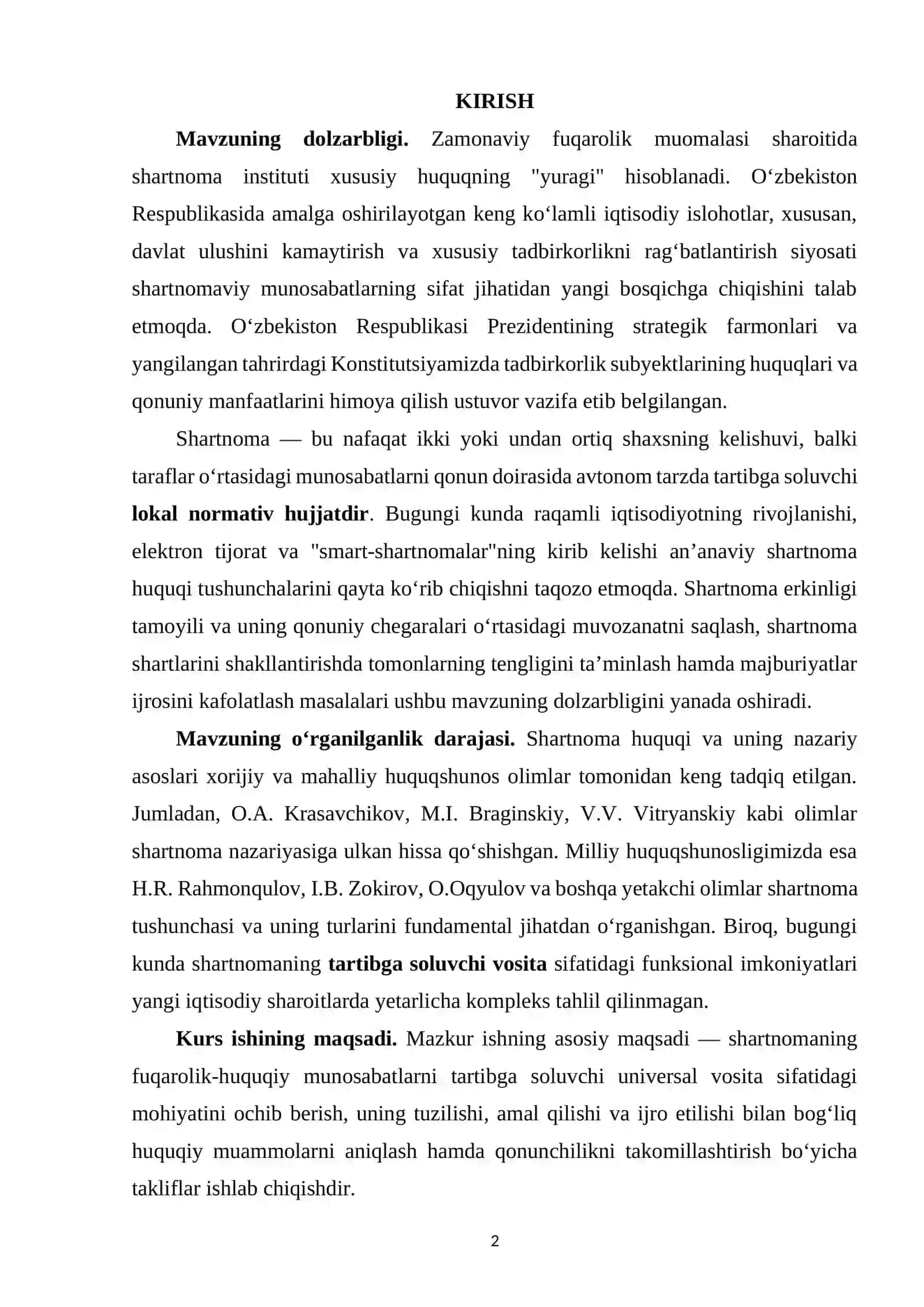 SHARTNOMANI O'ZGARTIRISH VA BEKOR QILISHNING FUQAROLIK-HUQUQIY HUSUSIYATLARI 2