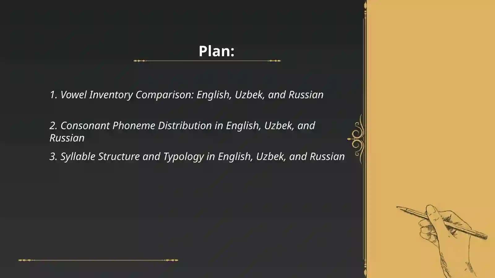 Typological characteristics of phonological systems: English, Uzbek and Russian 2