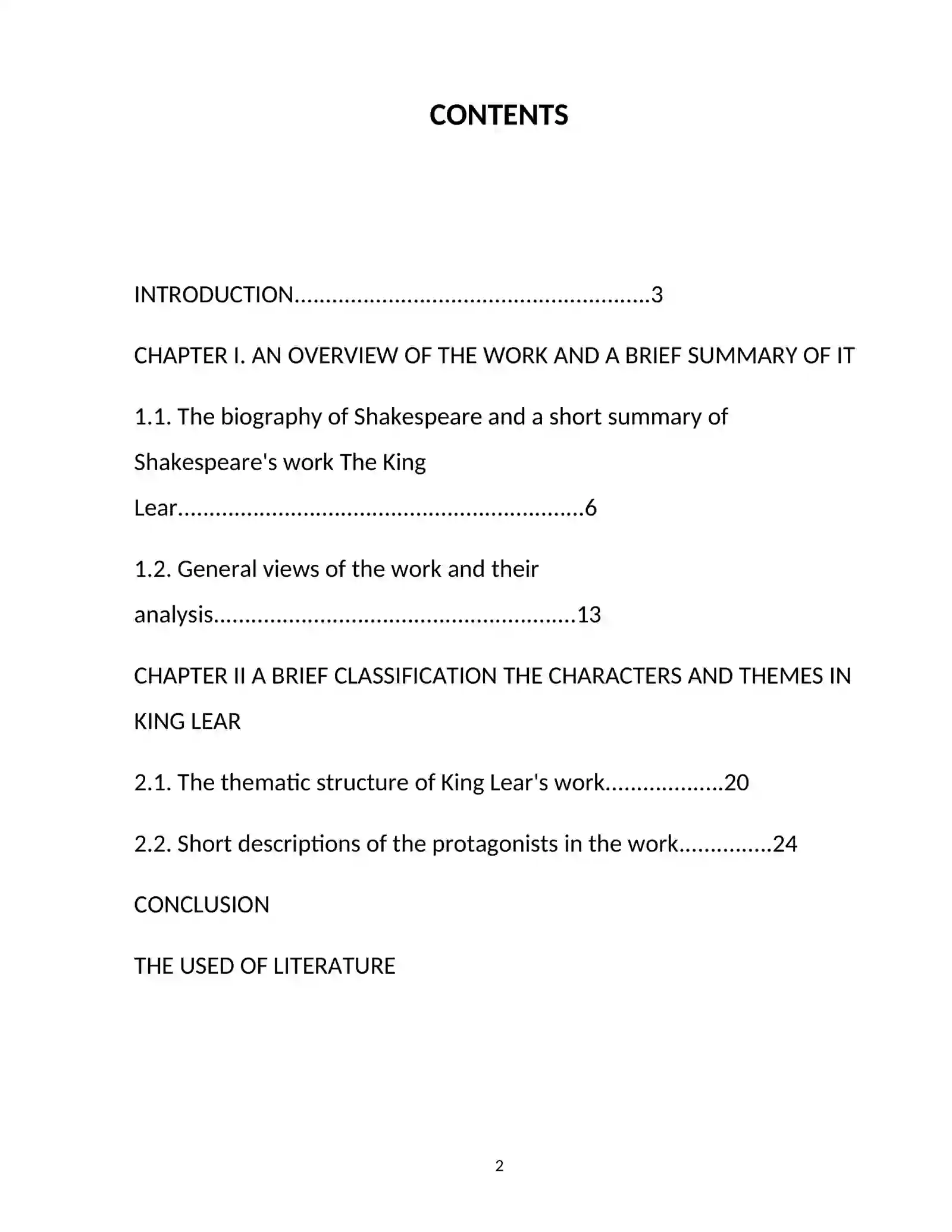 Shakespeare's King Lear as the ultimate tragic hero 2