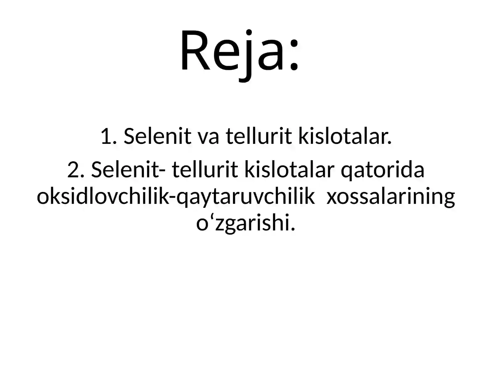 Selenitvatelluritkislotalar 2