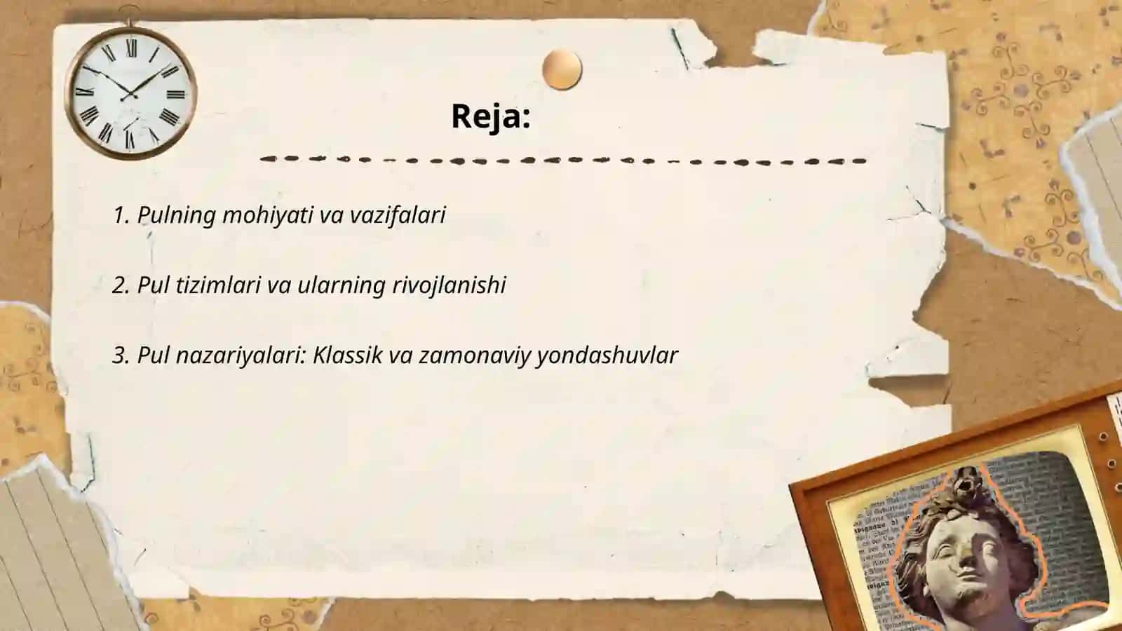 Pulning joriy va kelgusi davridagi qiymatini nazariya asoslari 2