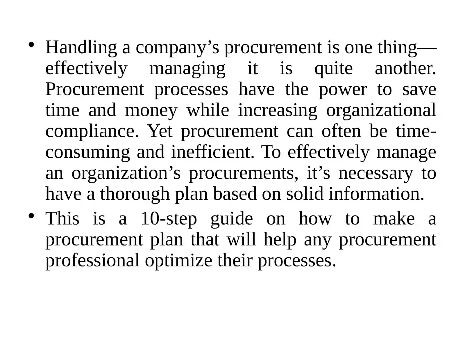 Procurement Plan Development Guide 2