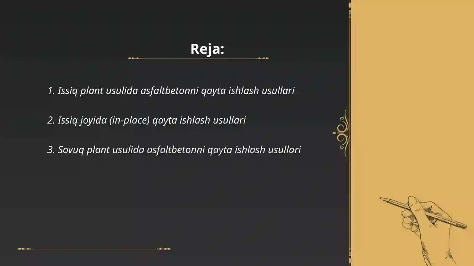 Asfaltbetonni qayta ishlash usullari 2