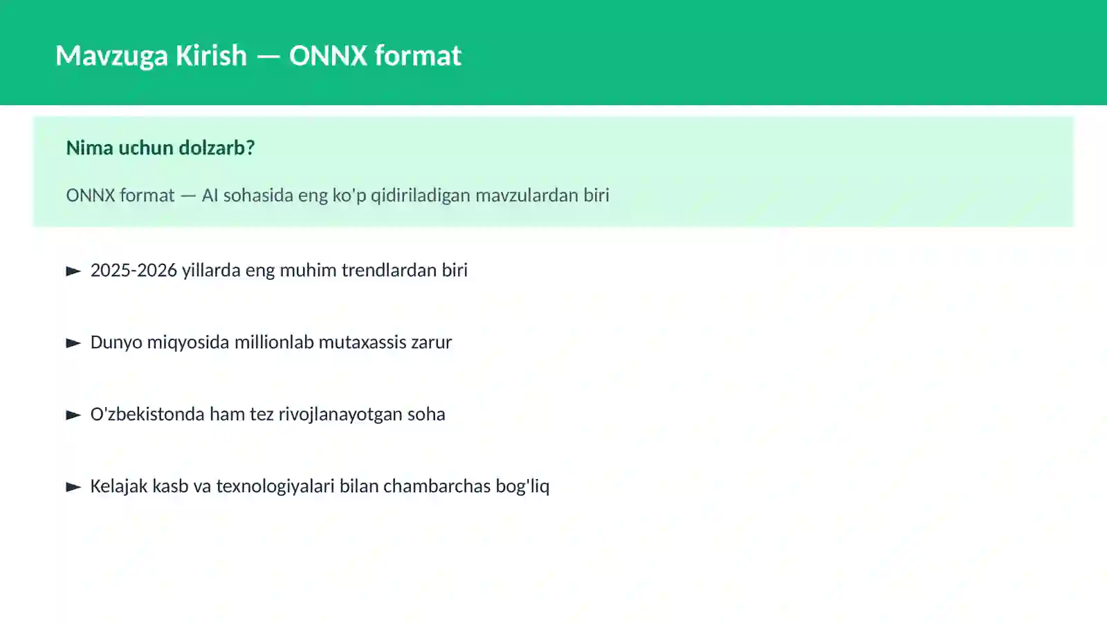 ONNX format 2