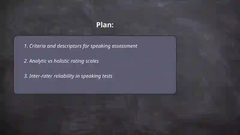 Assessment speaking skills 2