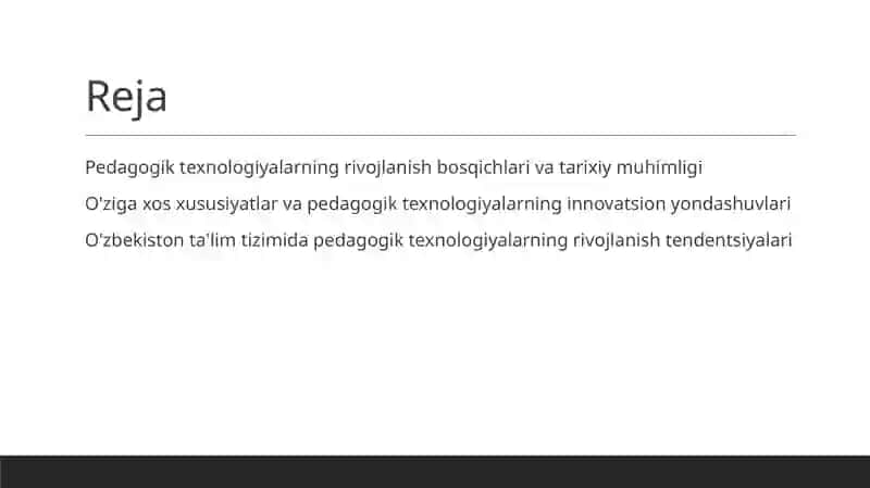Pedagogiktexnologiyalarning rivojlanish bosqichlari va o'ziga xos xususiyatlari 2