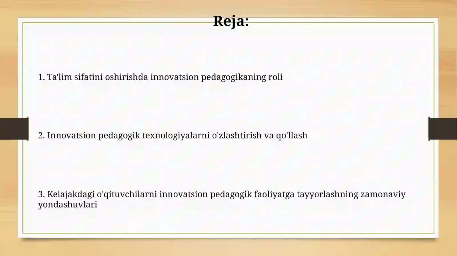 Boʻlajak oʻqituvchilarning innovatsion-pedagogik faoliyatga tayyorlash 2