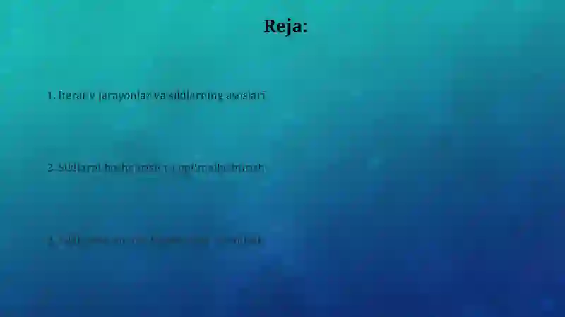 Iterativ jarayonlar 2
