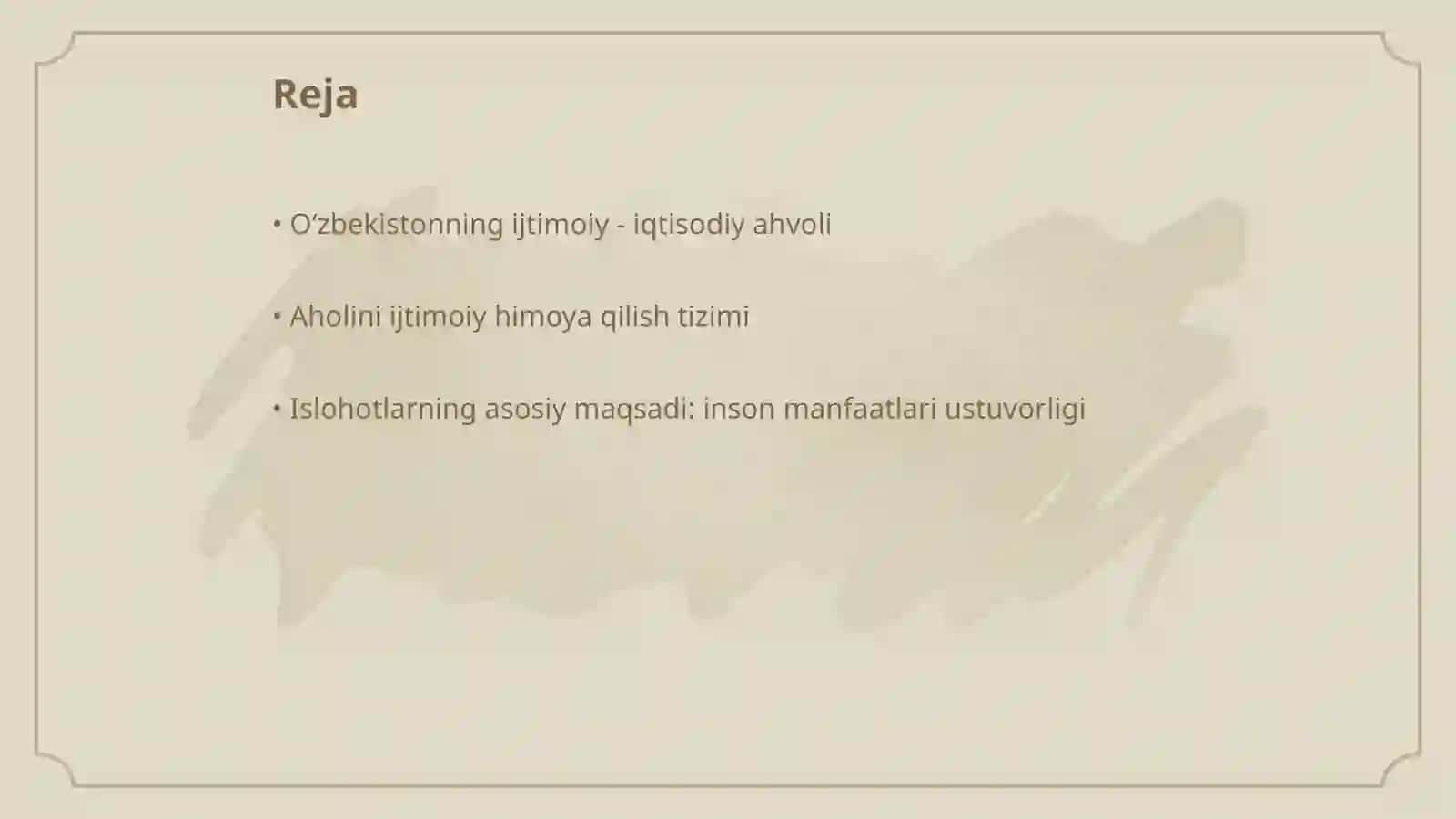 Oʻzbekistonda ijtimoiy sohada amalga oshirilayotgan òzgarishlar mazmun va mohiyati 2