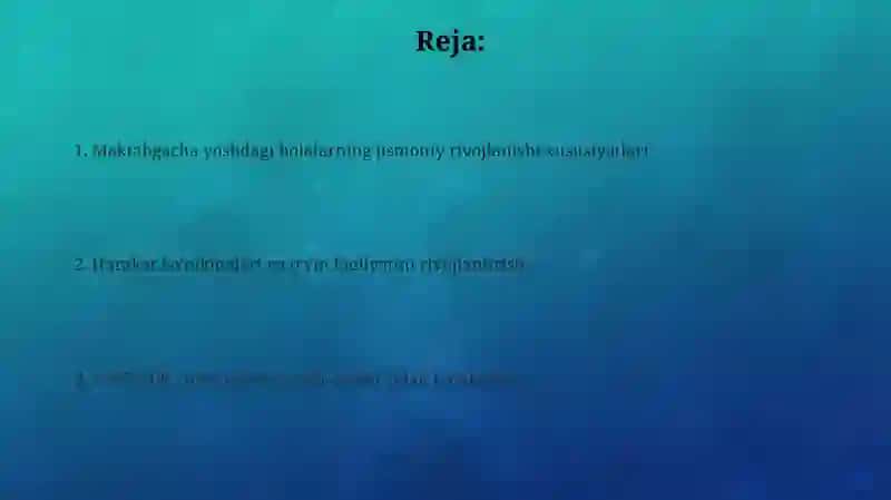 Maktabgacha yoshdagi bolalar jismoniy tarbiyasida asosiy tamoyillar 2