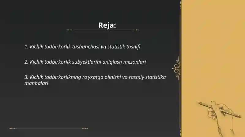 Kichik tadbirkorlik statistikasi 2