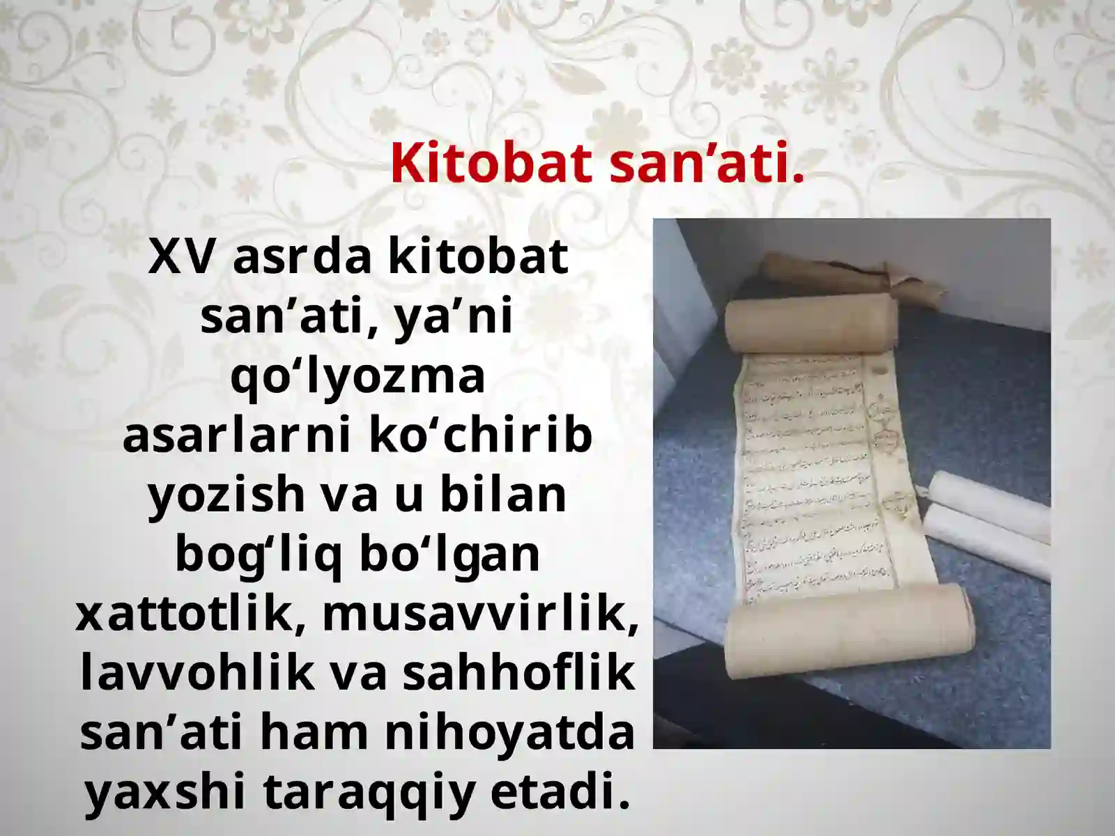 O’rta Osiyo datasviriy san’at Kitob atsan’ati 2