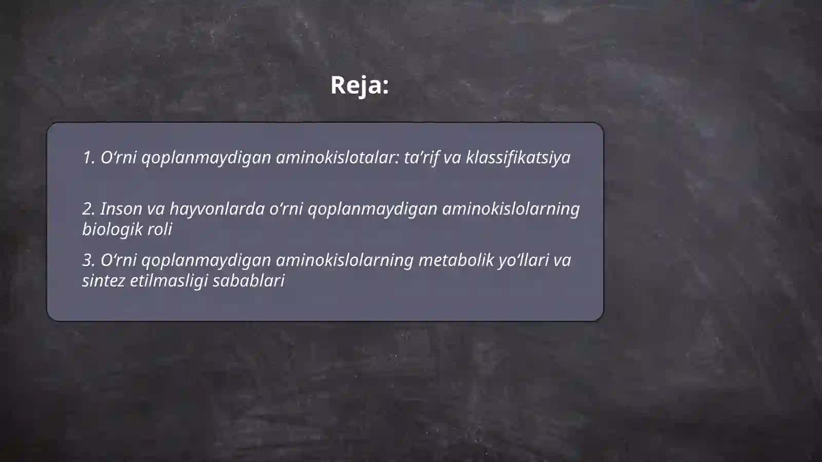 Oʻrni qoplanmaydigan aminokislotalar va ularni olish usullari 2