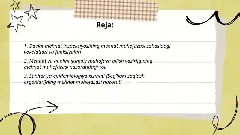 Mehnet muhofazasida huquqiy va tashkiliy asoslarini nazorat qiluvchi organlar 2