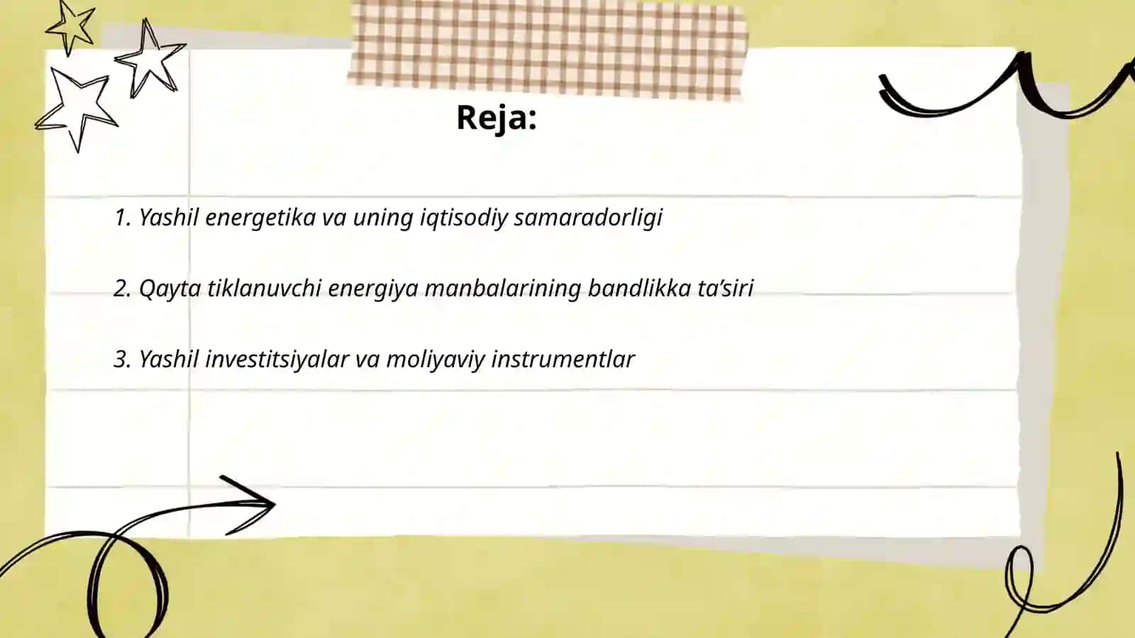Yashil energetikani rivojlantirish va uning iqsodiyodga tasiri 2