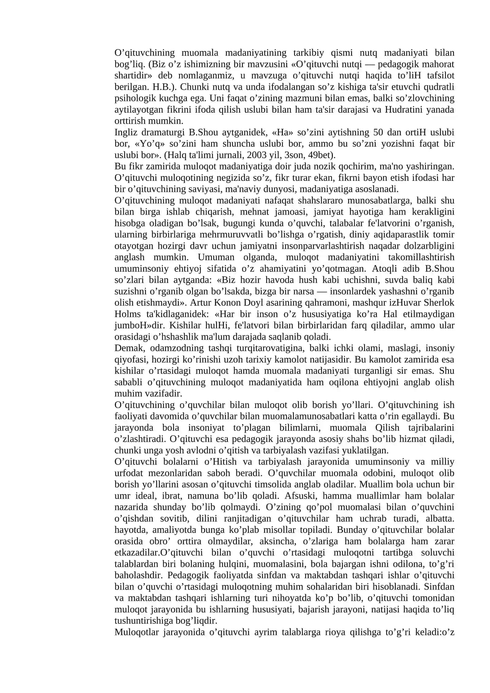 O’qituvchi faoliyatida muloqot madaniyati 2
