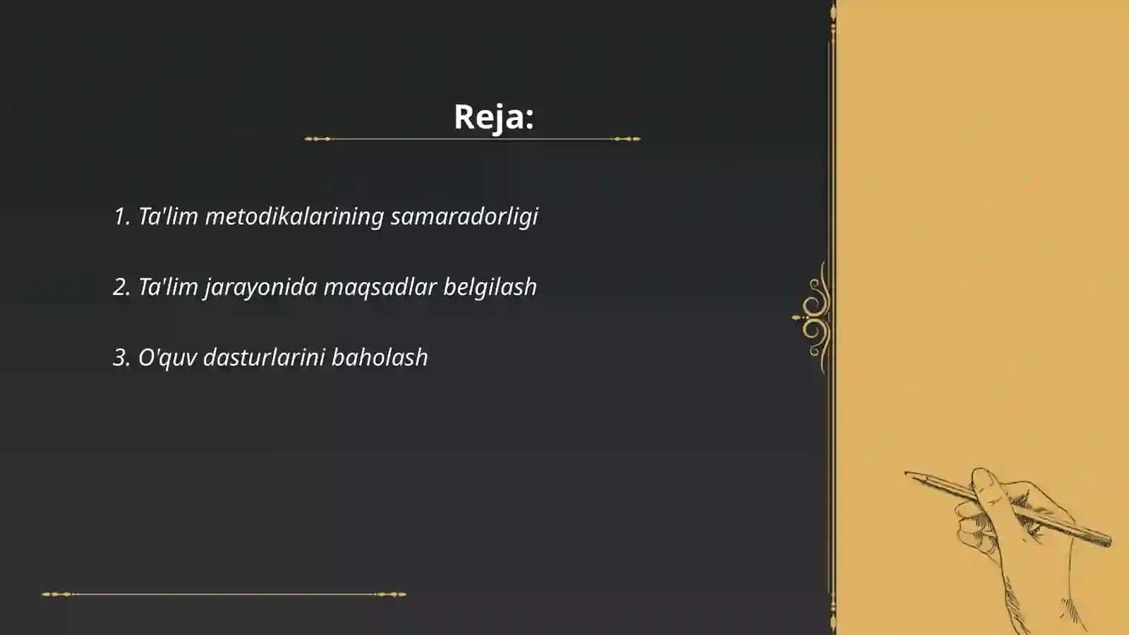 Ta'lim metodikalarining samaradorligi 2