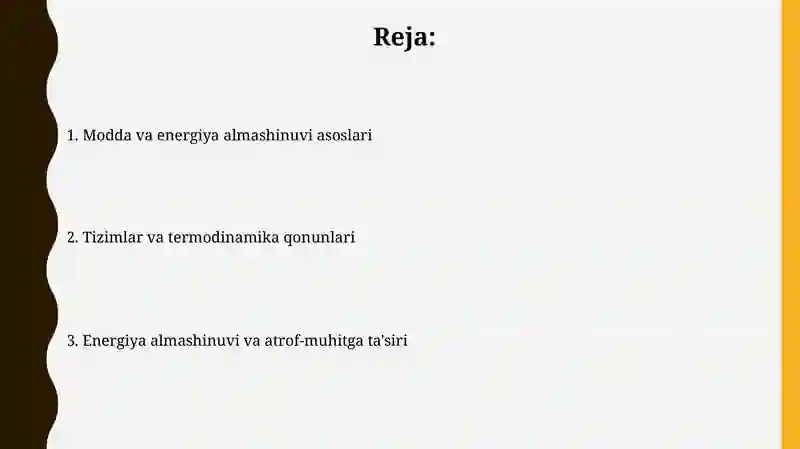Moddalar va energiya almashinuvi 2