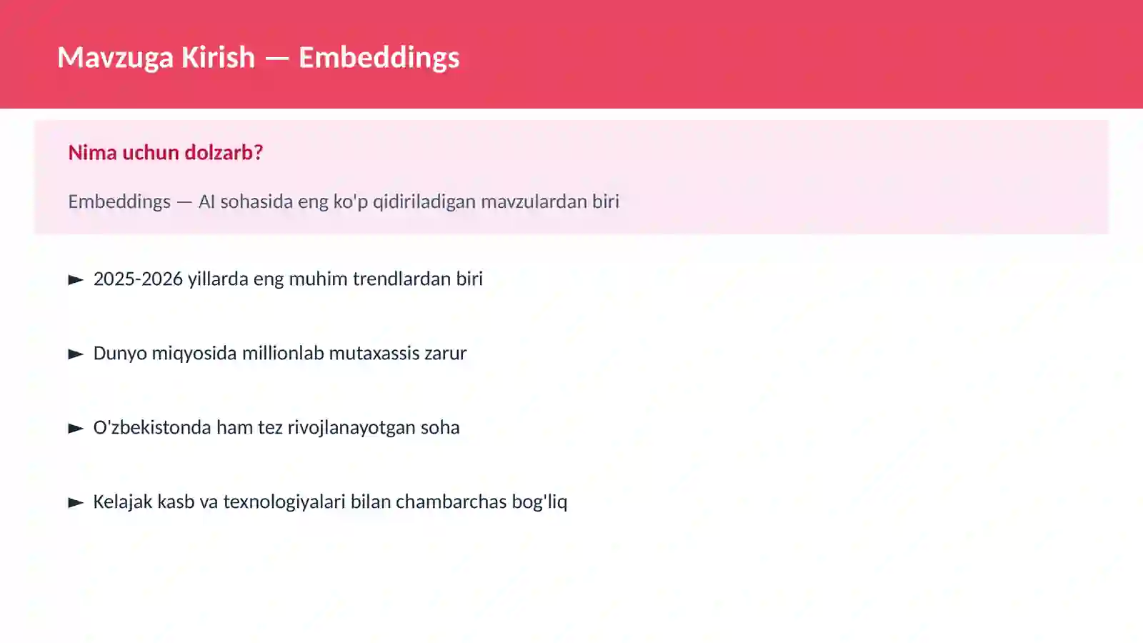 Embeddings 2