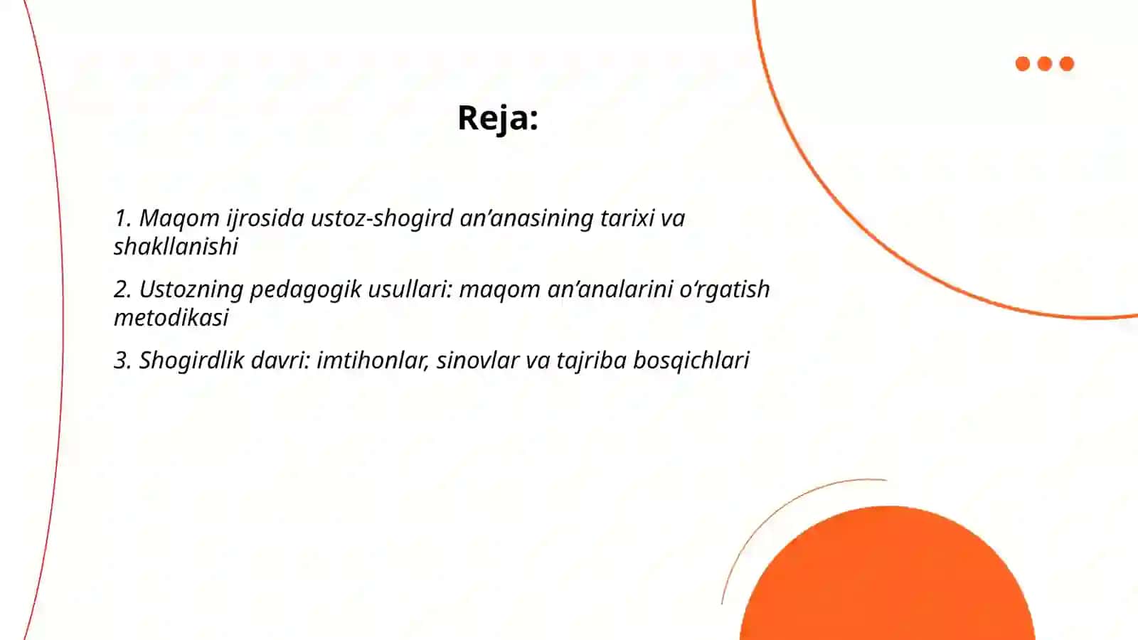 Maqom ijrosida ustoz-shogird an’anasi 2