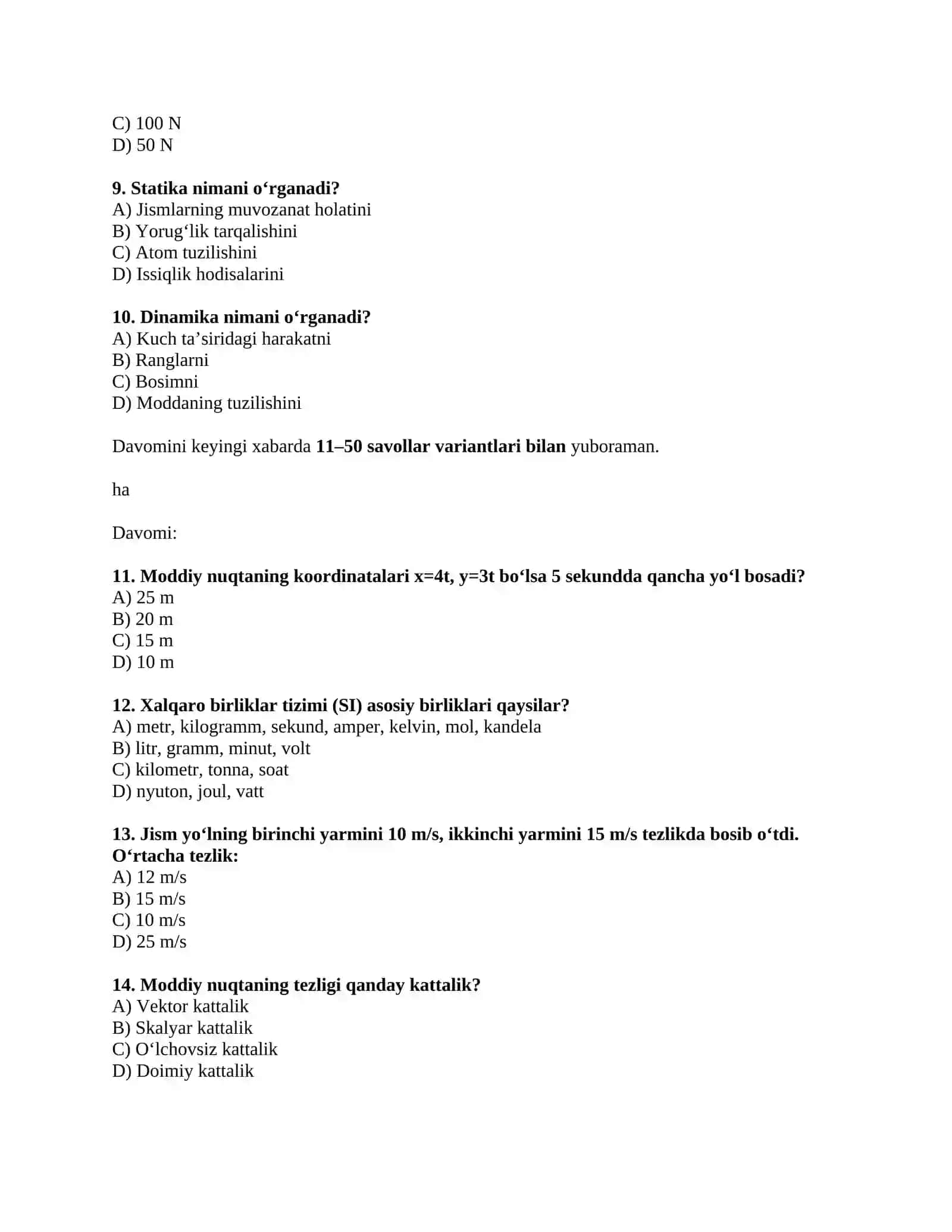 fizika test 2