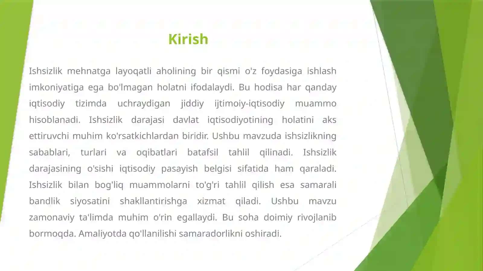 ISHSIZLIK VA UNING IQTISODIY-IJTIMOIY OQIBATLARI 2
