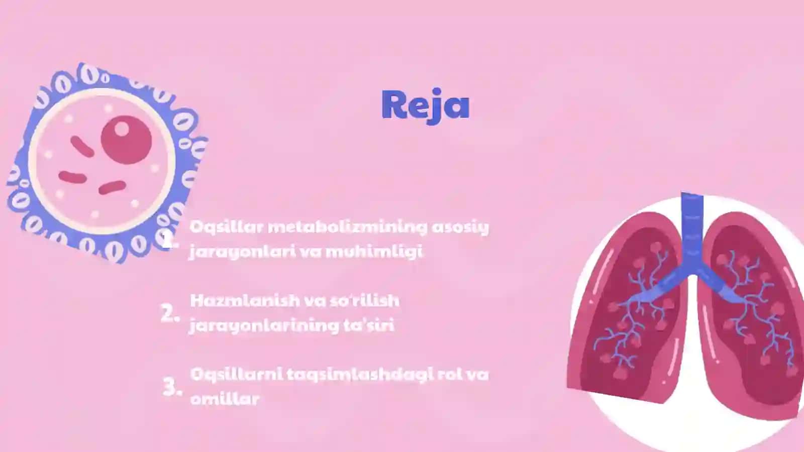 Oqsillar metabolizmi,hazmlanishi, soʻrilishi va taqsimlanishi 2