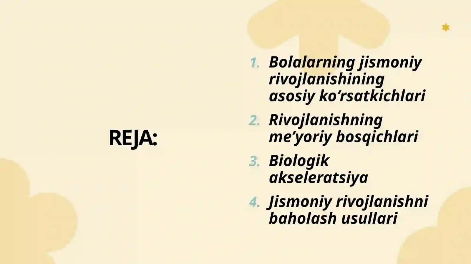 Bolalarning jismoniy rivojlanishi 2