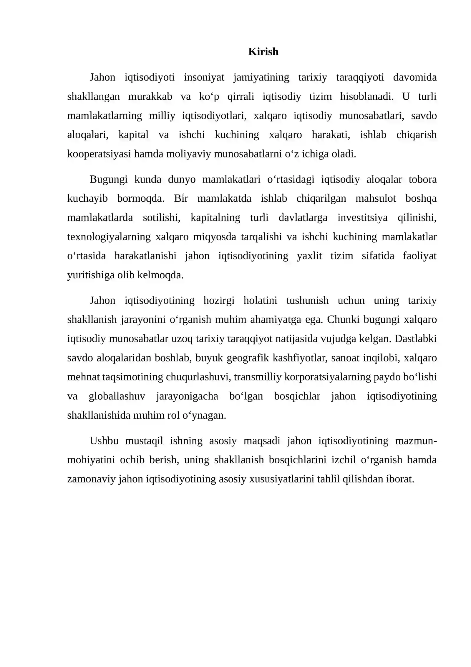 JAHON IQTISODIYOTINING SHAKLLANISH BOSQICHLARI 2