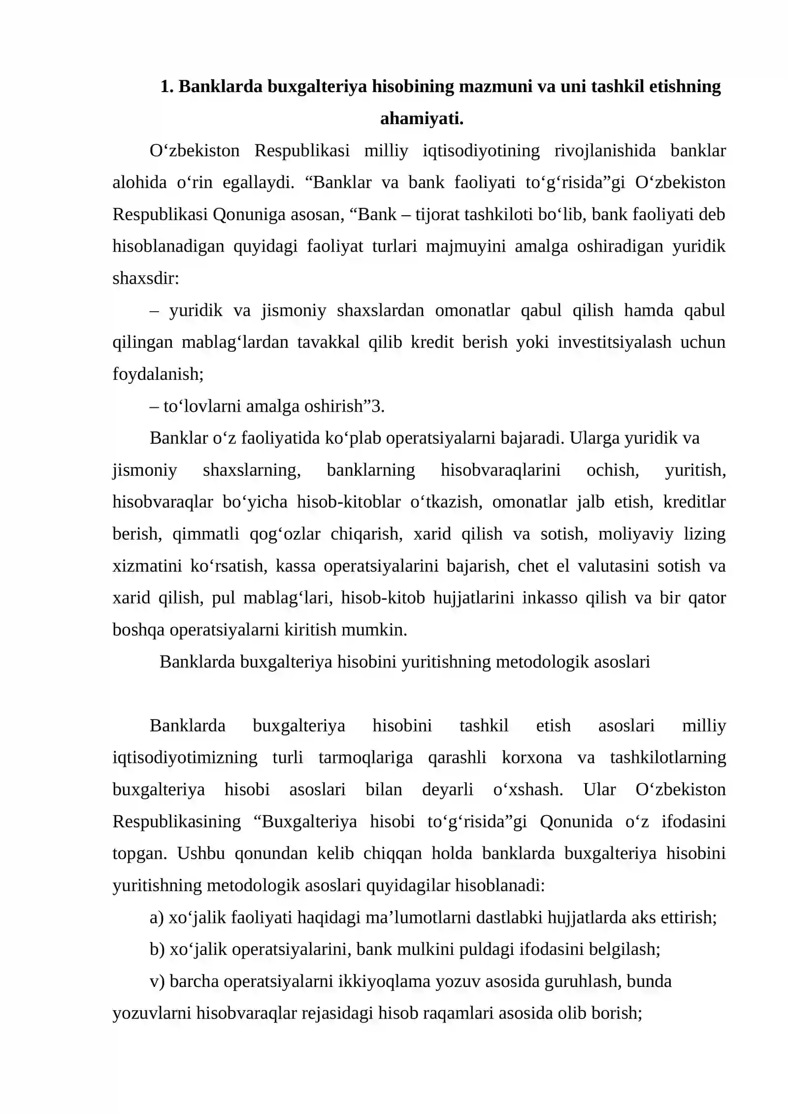 Banklarda buxgalteriya hisobotlari 2