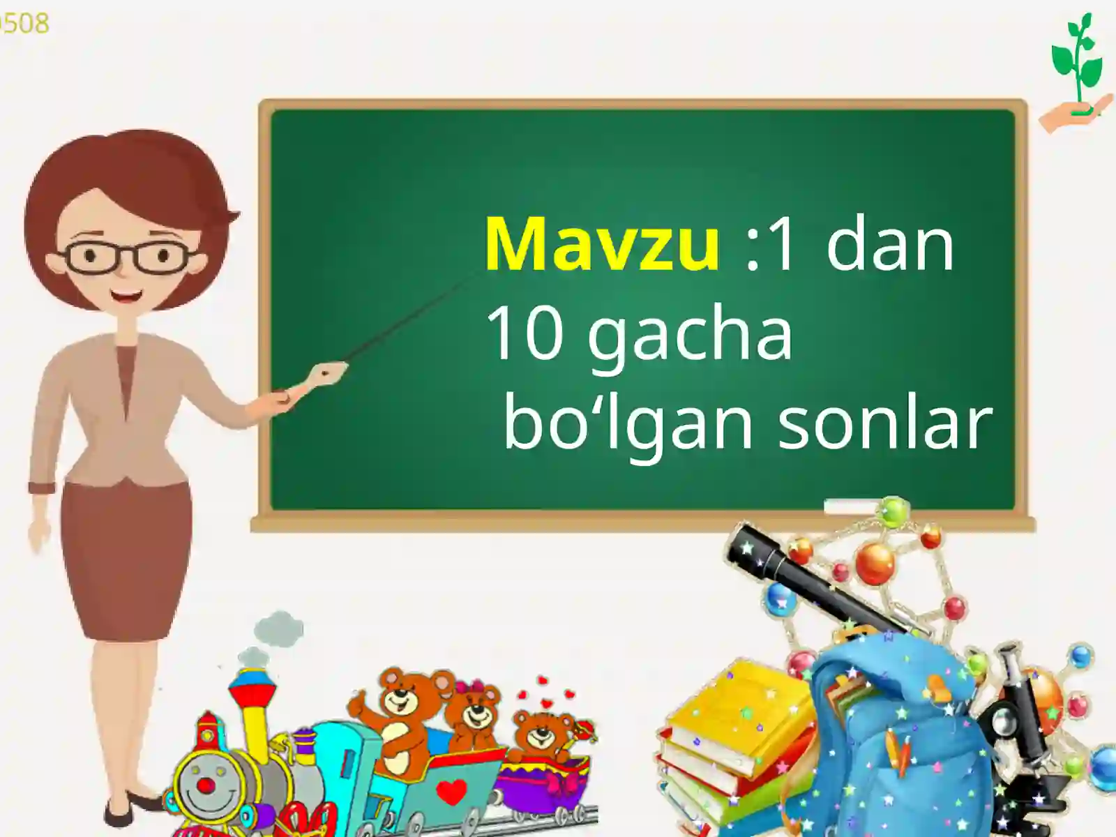 1 dan 10 gacha boʻlgan sonlar 2