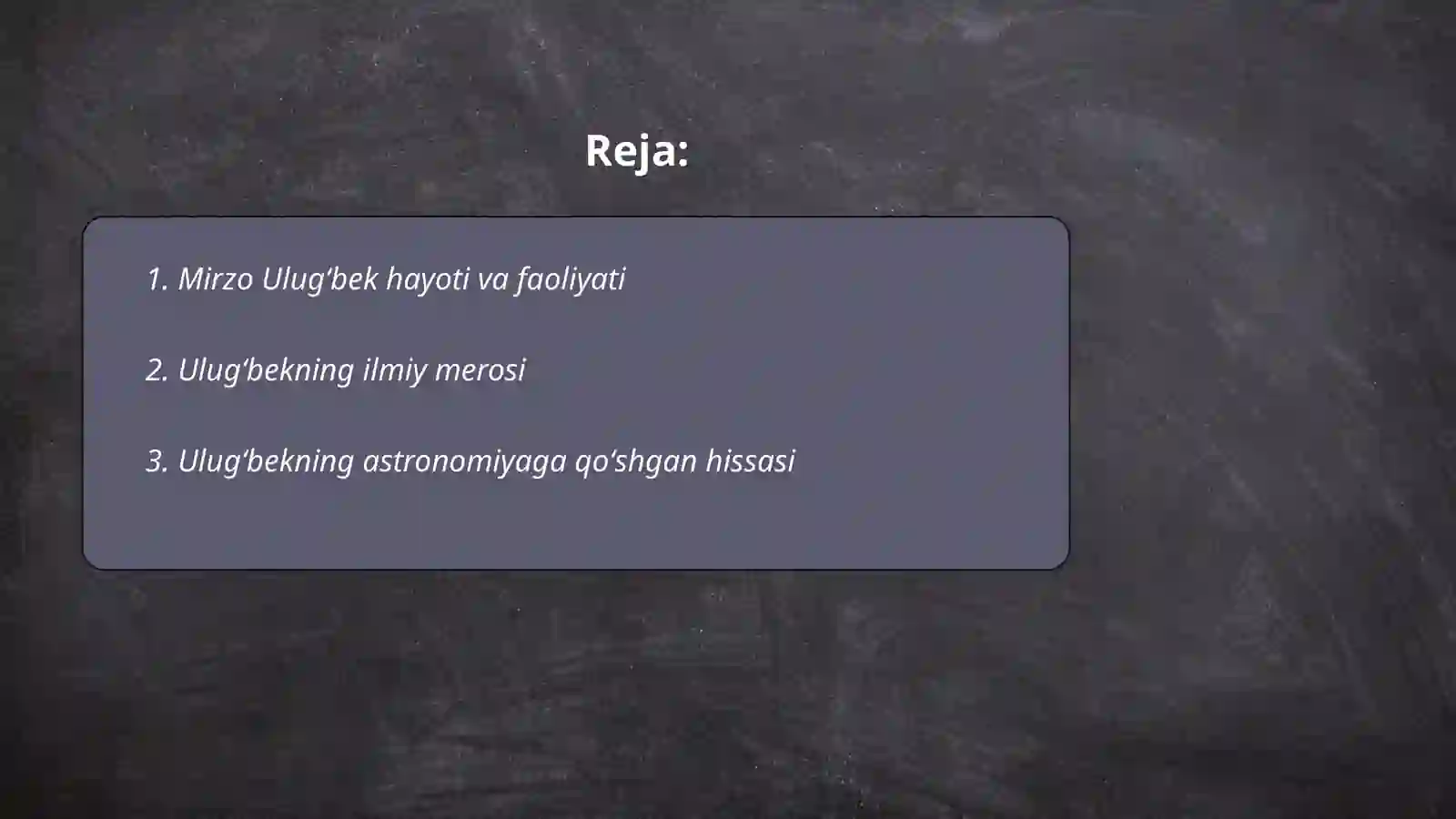 Mirzo Ulugʻbekning Hayoti 2