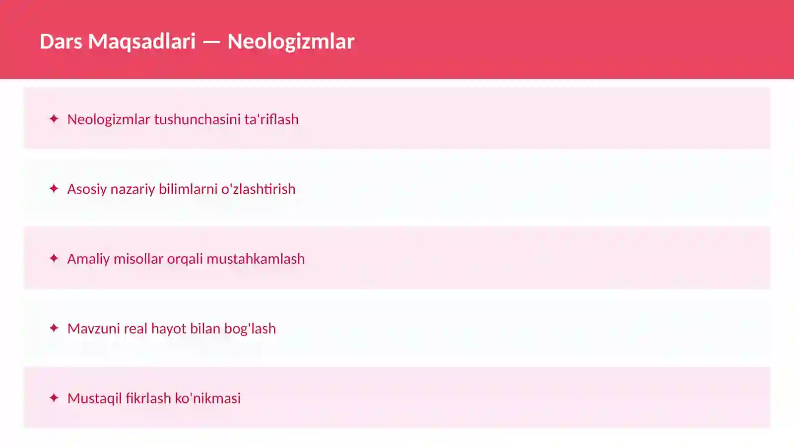 O'ZBEK TILI Arxaizmlar 2