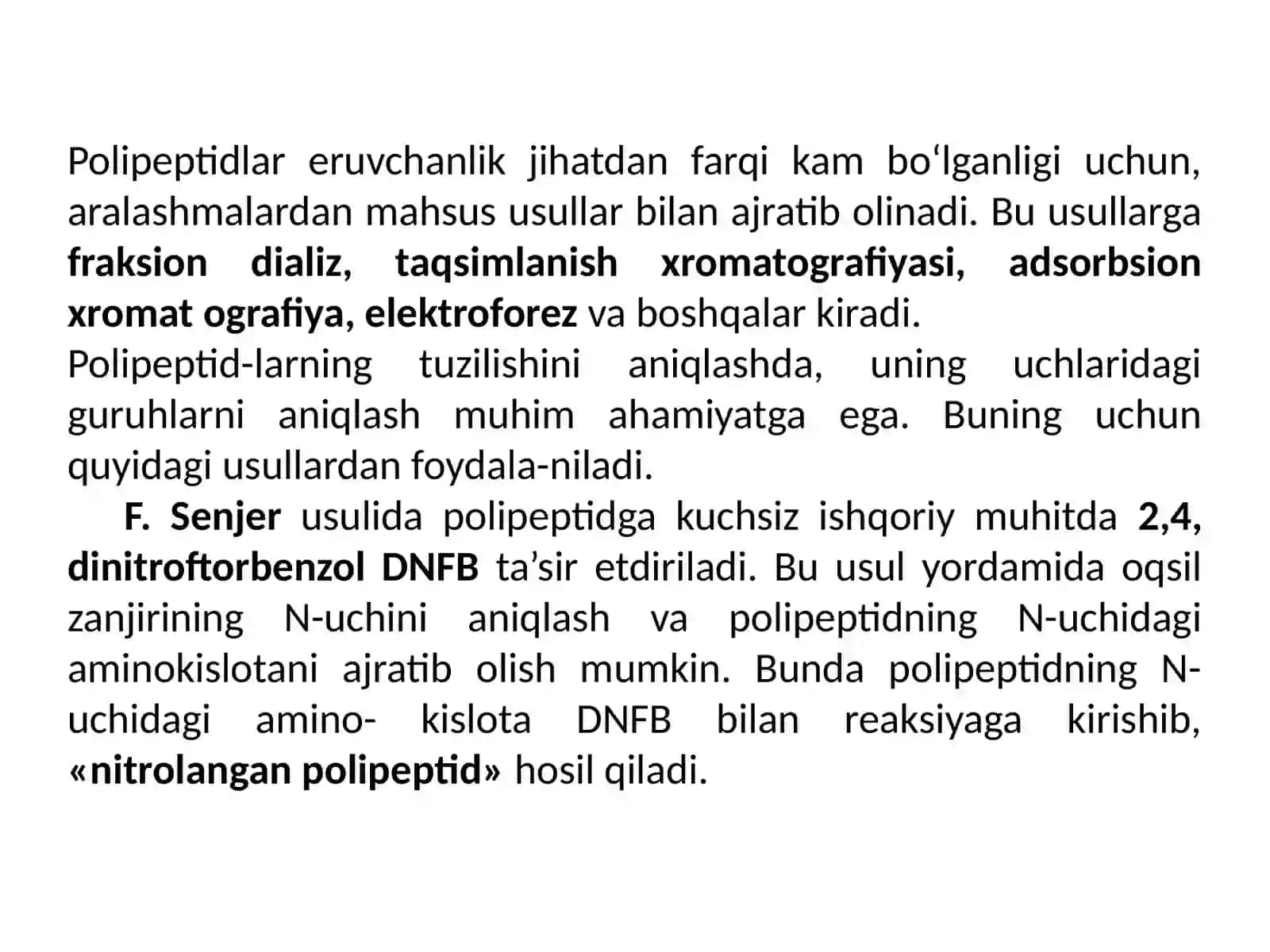 Polipeptidzanjiritarkibinianiqlashusullari.Polipeptidtoksinlar 2