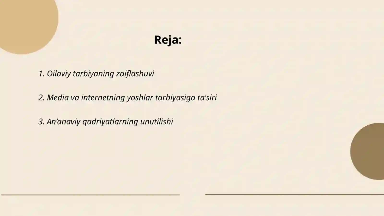 Hozirgi kunda tarbiyaga bog’liq muammolarning kelib chiqishi va ularning olib keladigan oqibatlari 2