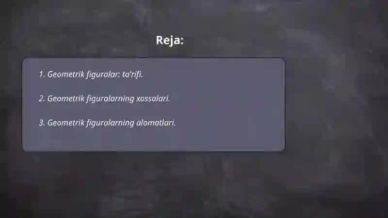 Geometrik figuralar va ularning xossalari 2