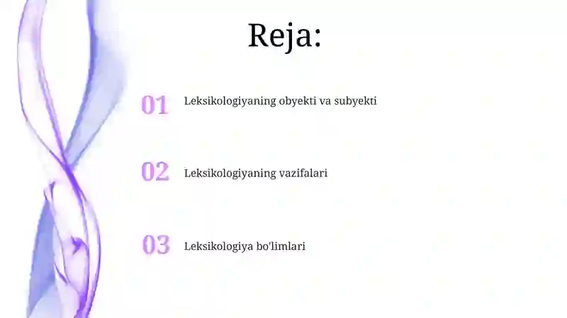 Leksikologiyaning obyekti, predmeti va vazifalari 2