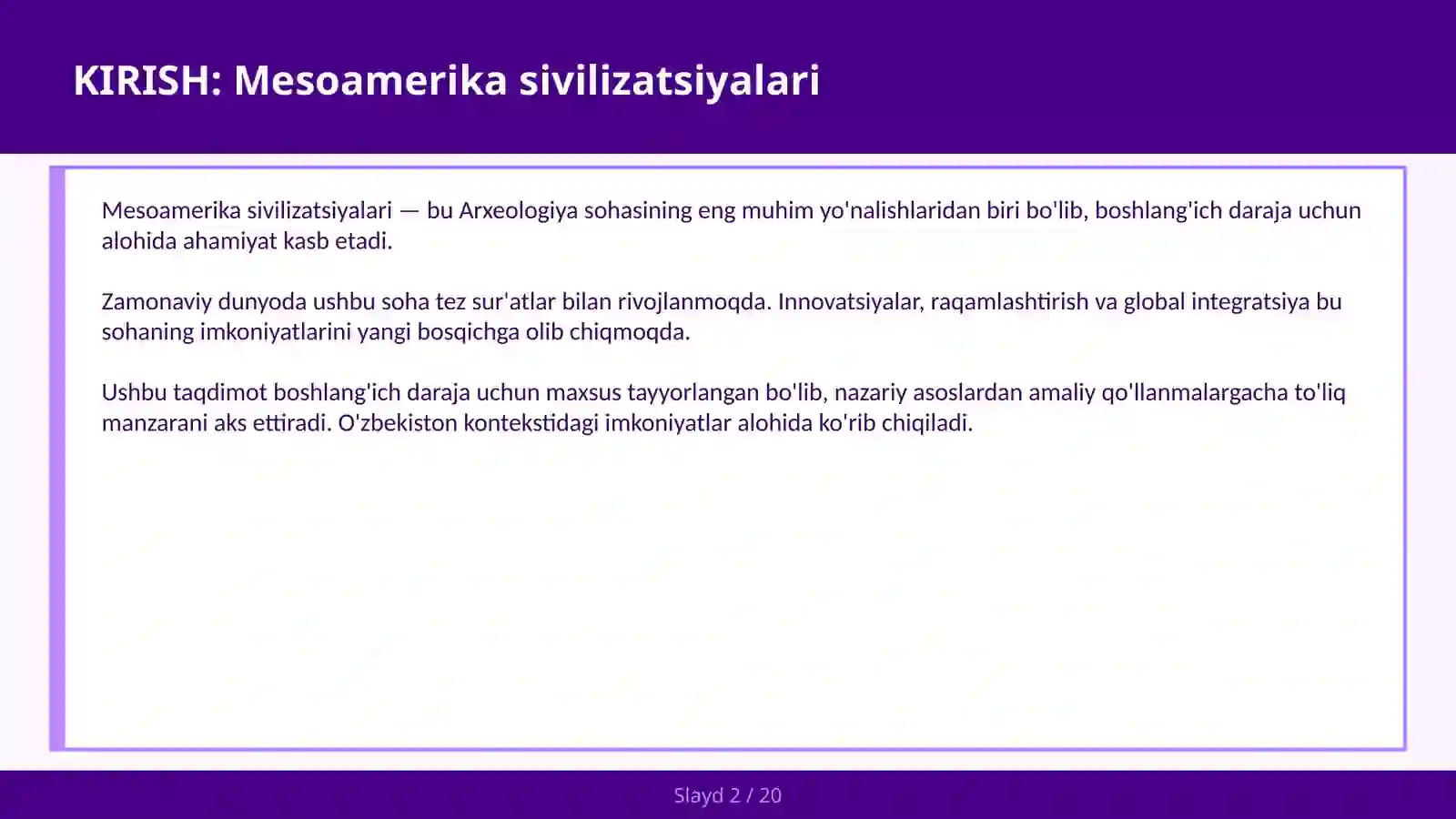 Mesoamerika sivilizatsiyalari 2
