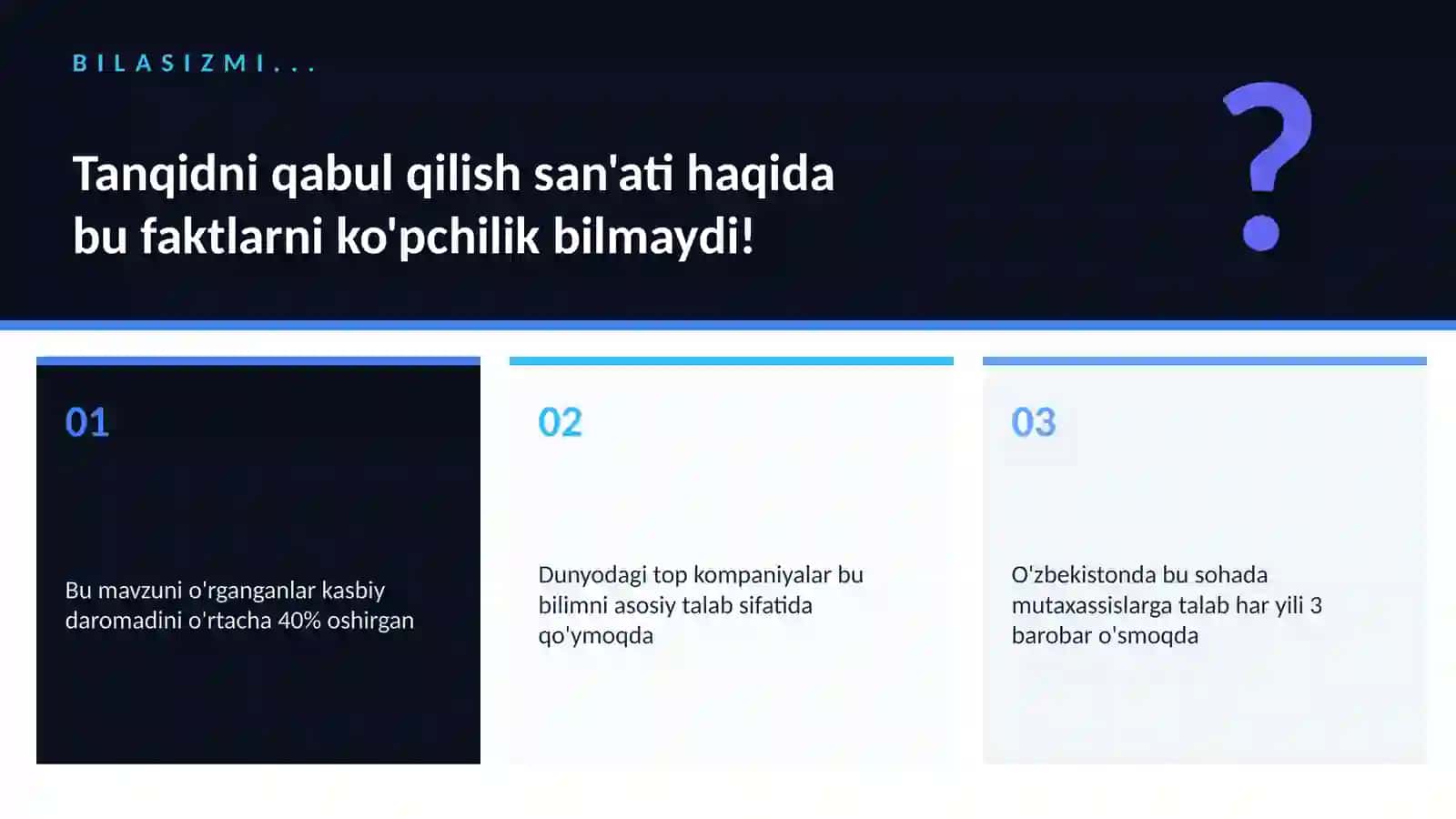 Tanqidni qabul qilish san'ati 2