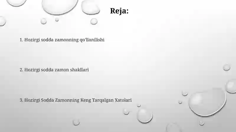 Present simple tense [Hozirgi oddiy zamon] 2