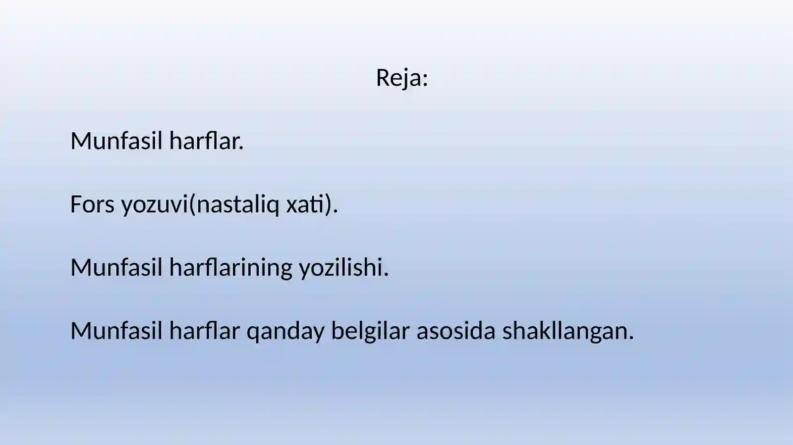 Munfasil harflar 2