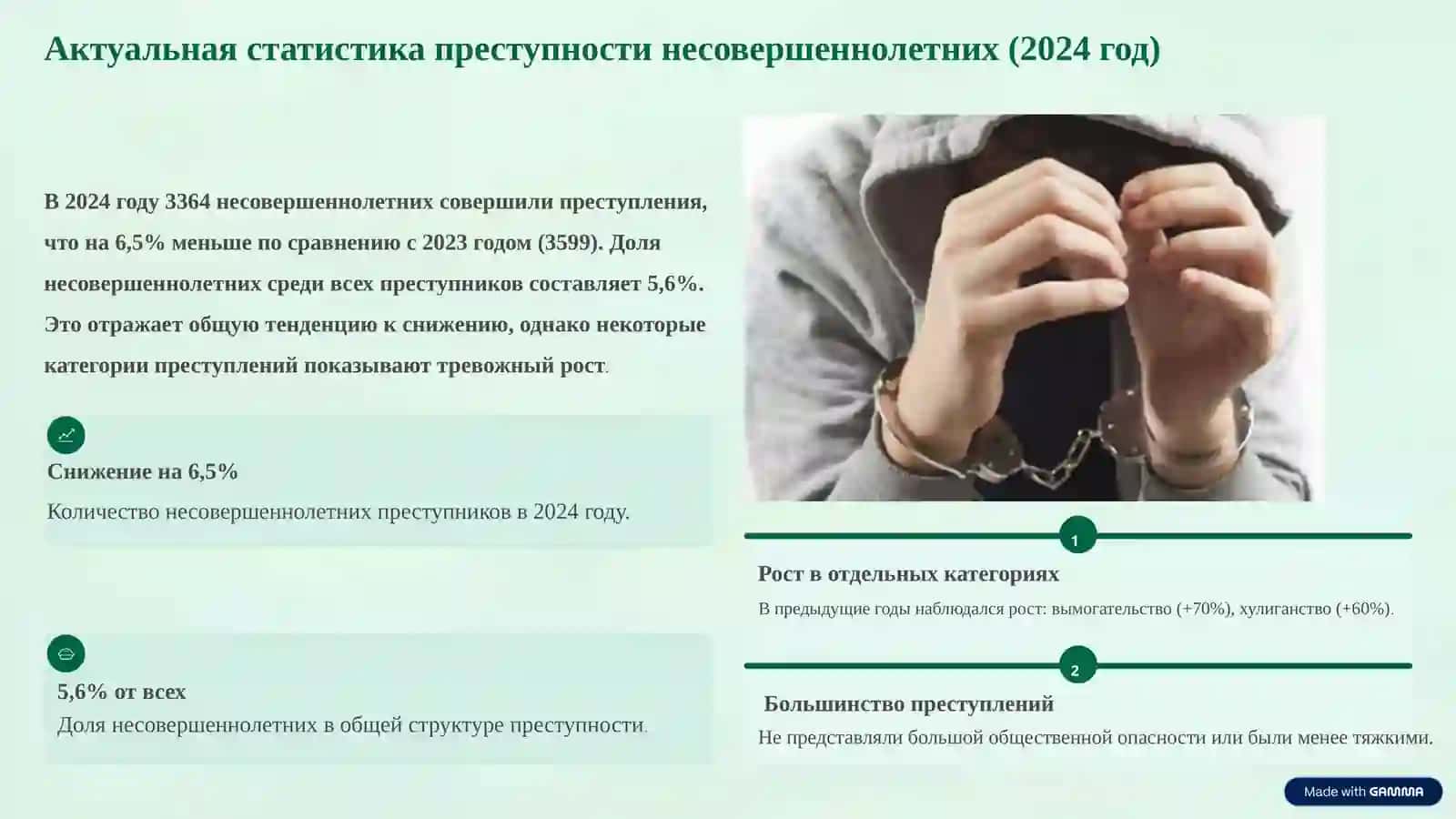 Преступность, преступность несовершеннолетних и профилактические услуги 2