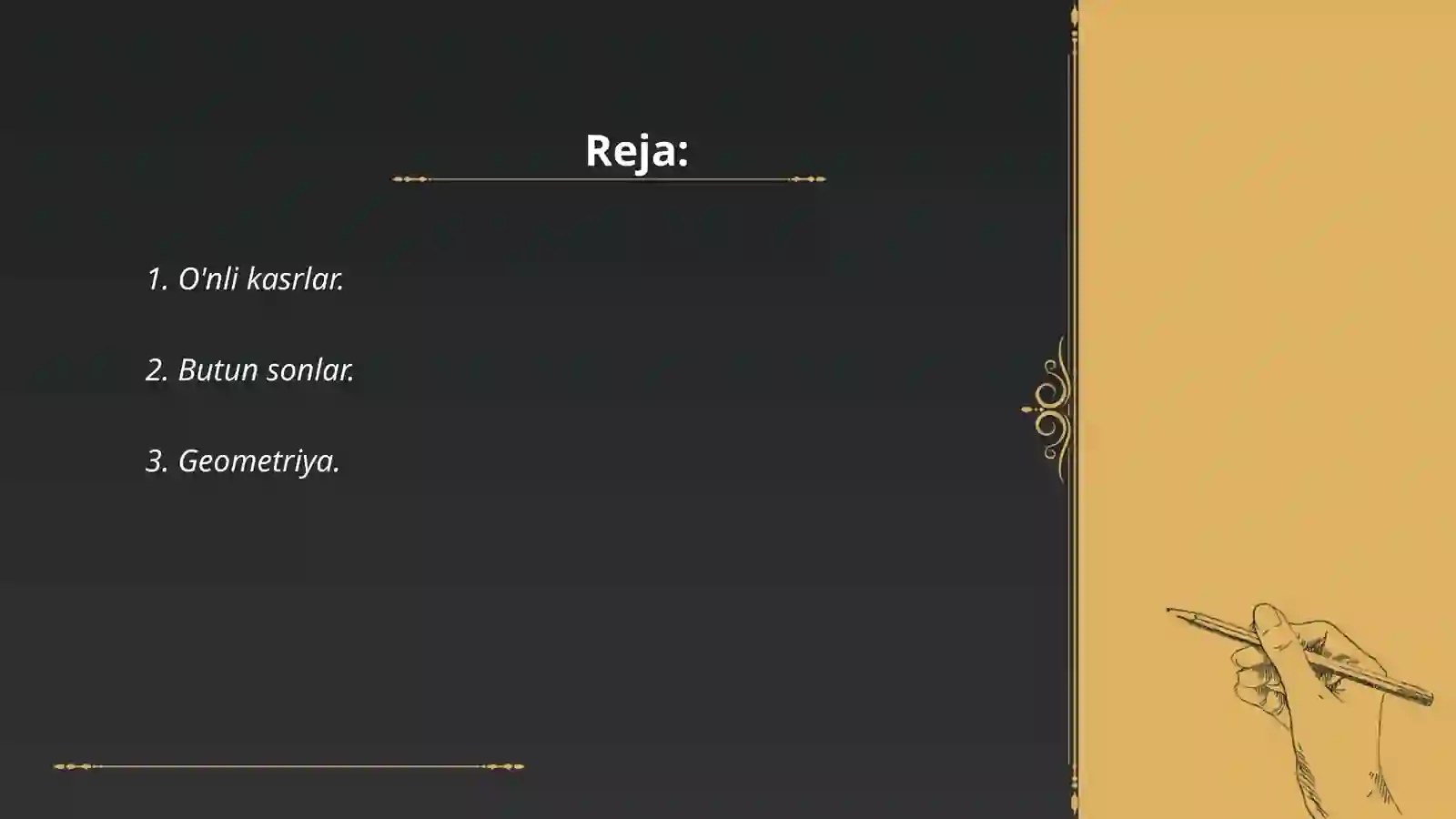O'nli kasrlar 2