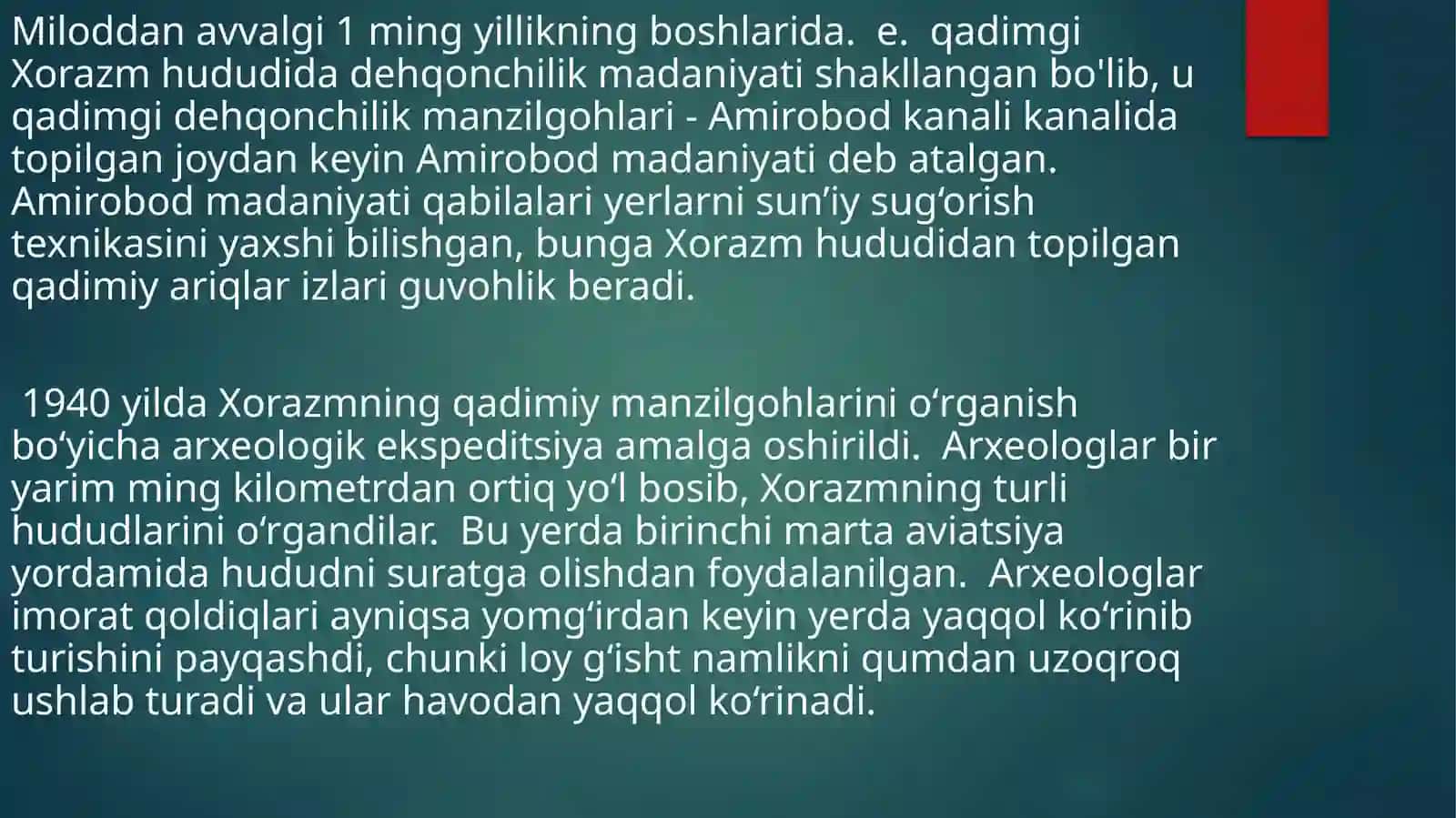 Amirobod madaniyatining shakllanishi 2